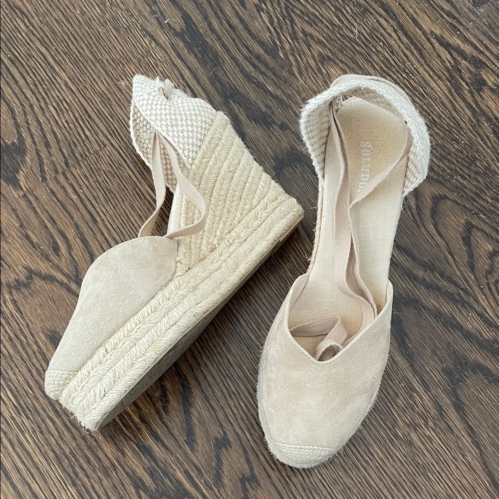 Soludos Espadrille Wedge Sandals in Beige